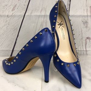 Kardashian Kollection Blue Spike Detail High Heels